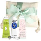 【並行輸入品】ロクシタン ハンドクリーム 30ml 人気の香り3本セット リボングリーン シア【ラッピング済】 【ペーパーバッグ付】 【プレゼント】(901511)