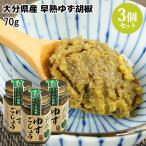 幸松さんちの早熟ゆずごしょう 70g×3個セット 青唐辛子 柚子胡椒 調味料 ゆきまつ加工 送料込