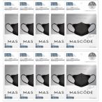 ショッピングマスコード 10袋セット MASCODE マスコード 正規品 ブラック×ブラック Lサイズ 7枚入 立体構造 3Dマスク 不織布 マスク ブラック