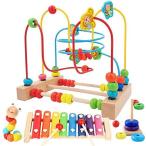 Jecimco ビーズコースター ルーピング おもちゃ 子供 知育玩具 セット ベビー 早期開発 男の子 女の子 誕生日のプレゼント アクティビティキ