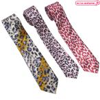 1281D^[ бесплатная доставка * немедленная уплата ]B товар галстук тонкий леопардовая расцветка цвет : желтый / розовый / бордо желтый цвет красный Leopard party casual стиль Halloween костюмированная игра 