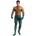 Aquaman　全身タイツ　子供用　大人用　コスプレ衣装　柔らかい 弾力と伸縮性あり　ハロウィーン イベント