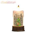 サンタ スノーマン  スノードーム キャンドル ライト イルミネーション  注水式クリスマスキャンドル ライト飾りキャンドルランプ 暖色 卓上 オブジェ