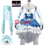 ショッピングミク 雪ミク 初音ミク VOCALOID 2019 Snow Princess プリンセス風 コスプレ衣装 cosplay 雪の王冠 ウィッグ追加可能 仮装 イベント 日常服 ステージ服 舞台