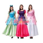 シンデレラ風 プリンセス ドレス 親子ドレス ワンピース 女の子 ママ 子供 コスプレ衣装 仮装 ハロウィン クリスマス ステージ 文化祭 発表会 学園祭 プレゼント