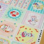 ショッピング生地 生地 スイマー SWIMMER オックス パステルカラー 動物柄 レトロ パッチワーク柄 布 布地 女の子 子供 110cm幅 商用利用不可 メール便2mまで