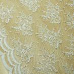  russell кружевное полотно цветочный принт полиэстер 100% ткань белый ткань примерно 105cm ширина коммерческий использование возможно почтовая доставка 3m до ткань магазин . покупка 