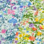 生地 布 花柄 小花 80ローン 高密度プリント リバティ風 青 黄色 系 服地 布地 110ｃｍ幅 商用利用可 メール便3mまで