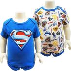 送料無料 スーパーマン アメコミ ボディスーツ ロンパース オールインワン ２着セット 3/6M 約60〜65cm