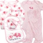 送料無料 カーターズ ベビー服 長袖 カバーオール ボディスーツ BIB レギンス 4点セット ギフトセット 3M 55〜61cm 6M 61〜67cm 60cm 70cm ピンク