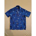 ポロ ラルフローレン シャツ アロハシャツ 絵柄 ブルー オープンカラー 開襟 半袖 Polo Ralph Lauren 紺 ブレザー