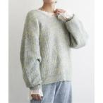 ミックスアームウォーマー風Vネックプルオーバー