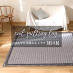 ラグ ラグマット 夏用 おしゃれ 洗える 2畳 185×185 ひんやり 接触冷感 猫×花火 カーペット プロテック pro-t 新生活