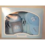 BPU-2003 バーバーパパベビーギフトセット（BU）BARBAPAPA（簡易ラッピング付き）男児用 出産祝い 贈り物 食器セット  ベビーカトラリー