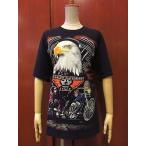 ビンテージ90’s★HARLEY DAVIDSON ITALYプリントTシャツ黒★190727s2古着半袖トップスUSAハーレーダビッドソンモーターサイクルメンズ