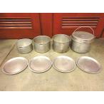 ビンテージ★アウトドアクッカー&amp;プレート8点セット★190907f7アンティーク雑貨お皿調理器具USA