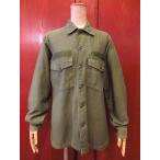 ビンテージ60's★ミリタリーOG-107コットンサテンユーティリティシャツsize14 1/2★190909s4メンズ長袖シャツ米軍USA実物