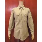 ビンテージ50's★U.S.ARMYチノシャツ★190913f7メンズ長袖シャツミリタリー米軍陸軍ユニフォームコットン