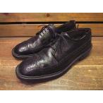 ビンテージ60’s★ウィングチップシューズ黒size 9 1/2D★191122n4革靴ビジネスシューズUSAメンズドレスブラック古靴