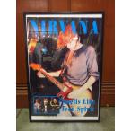 ビンテージ90's●NIRVANA Smells Like Teen Spirit額入りポスター●210628r7-pstカートコバーンニルヴァーナロックバンドグランジ壁掛け
