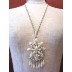 Yahoo! Yahoo!ショッピング(ヤフー ショッピング)ビンテージ70's●結晶モチーフネックレス●odst 1970s雪スノーフレーククリスタルレディースアクセサリーレトロ