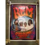ビンテージ80's●R.E.M. Live at Mudd Islandポスター 約76cm×約56cm●odst 1980sバンドライブ