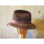 ビンテージ50’s60’s●STETSONフェドラハット焦げ茶 size 7●240510k5-m-ht-flt? 1950s1960sステットソン帽子