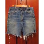 ビンテージ70's★Levi's 646 or 684 カットオフデニムショーツ W82cm★60's80'sリーバイスUSAオレンジタブ短パン古着