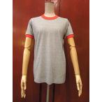 ビンテージ80's★DEADSTOCK downerwearボーイズ霜降りリンガーTシャツグレーsizeXL★70's90's古着キッズ半袖シャツデッドストック子供服USA