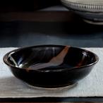 益子焼 中鉢 15cm 柿釉 三流し