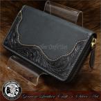 財布/長財布/革財布/ラウンドファスナー/レザー/本革/牛革/カービング