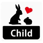 Child [.... родители .] Square Type автомобильный стикер ( магнит ) (9.9cm×10.5cm) |........ q04