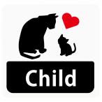 Child [. это родители .] Square Type автомобильный стикер ( магнит ) (9.9cm×10.5cm) |........ q05