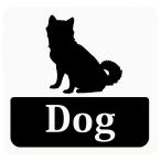 Dog [. собака ] Square Type автомобильный стикер ( магнит ) q12