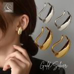 ショッピングイヤーカフ イヤーカフ 大ぶり ドロップ 雫 しずく イヤーカフス イヤカフ イヤリング 金属アレルギー対応 18K ニッケルフリー ジュエリー ゴールド シルバー 送料無料