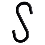 和気産業(Waki Sangyo) Lacety(ラスティー) S字フック 壁面 収納 棚 1個 黒 奥行0.3×高さ5.8×幅2.7cm