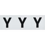 TRUSCO(トラスコ) アルファベットステッカー 50×50 「Y」 白 3枚入 TSN-50-Y