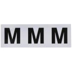 TRUSCO(トラスコ) アルファベットステッカー 50×50 「M」 白 3枚入 TSN-50-M