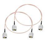 DMiotech 2 шт R G316 коаксильный кабель 24 дюймовый UHF PL259 mail to UHF PL259 mail коннектор адаптер 