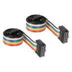 DMiotech 2 упаковка 10 булавка IDC тросик Flat Rainbow лента кабель 16.9" 2.54mm pitch модель C хлеб bo-