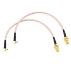 DMiotech 2 шт 4 дюймовый MMCX мужской 90 раз - SMA женский соединительный кабель R G316 коаксильный кабель 50 ом низкий потеря антенна 