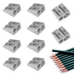  точилка 10 штук входит metal Bevel do двойной отверстие точилка канцелярские принадлежности аксессуары 