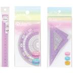 西敬 マカロンシリーズ 定規セット 3種 カシス MRTP-CA