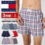 トミーヒルフィガー TOMMY HILFIGER トランクス メンズ ブランド 綿 3枚セット まとめ買い 前開き チェック 送料無料