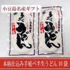 うどん 送料無料  小豆島特産 手延べ 半生 10袋  讃岐うどん 香川 人気 お取り寄せ 期間限定 人気 内祝い 内祝 お返し お祝い のし対応