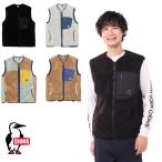 チャムス CHUMS 正規品 ボンディングフリースノーカラーベスト(アウター／フリース) ノーカラー マイクロフリース レイヤード 重ね着 秋冬 アウター CH04-1475/