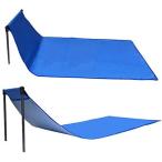 loyouve レジャーシート フォールディングチェア マット キャンプ用品 超軽量 撥水 折りたたみ 持ち運びやすい アウトドアマット (ブルー)