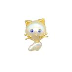 ピンバッチ南洋真珠キャット