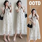 2026 новая модель материнство One-piece женский .. короткий рукав One-piece производство передний послеродовой casual женщина платье колено внизу стильный лето. юбка .. одежда летняя одежда длинная юбка 