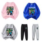 10 цвет мой n craft ребенок одежда длинный рукав Parker Minecraft весна осень-зима item tops мужчина девочка круг . воротник симпатичный Kids товары ребенок одежда день рождения товары подарок 